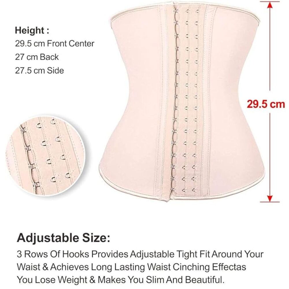 YIANNA Corset Waist Trainer 3XL Beige Underbust Abdominal Hourglass Body Shaper - Picture 5 of 7